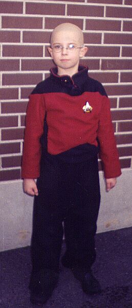 Willem dressed as Jean-Luc Picard